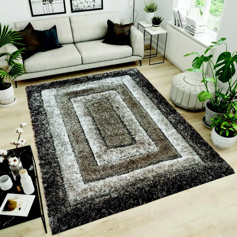 3D Vegas Brown Beige Rug