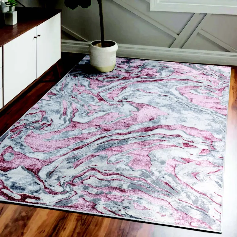 Opulence 8384 Pink Silver Rug